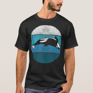 Sword Whale Killer Whale Retro Gift Sea Creatures  T-Shirt