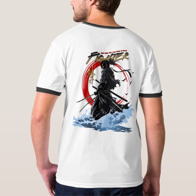 Swordfighter | Men's Ringer T-Shirt (Back Full)