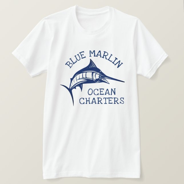 Swordfish, Billfish, Blue Marlin T-Shirt (Design Front)