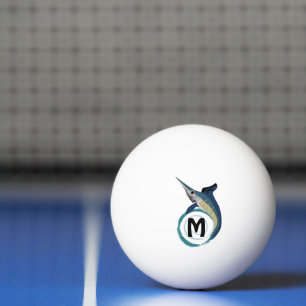 Swordfish Jumping Monogram Ping Pong Ball