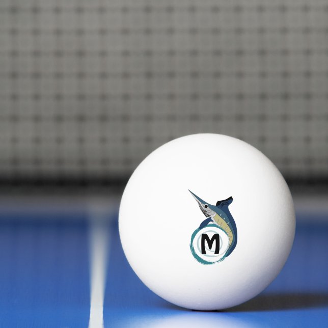 Swordfish Jumping Monogram Ping Pong Ball (Net)