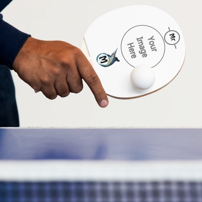 Swordfish Jumping Monogram Ping Pong Paddle (Insitu)