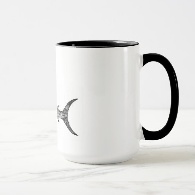 swordfish mug, scientific illustration mug (Right)