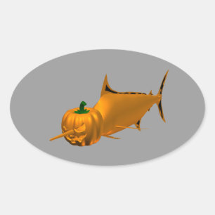 Swordfish Oval Sticker