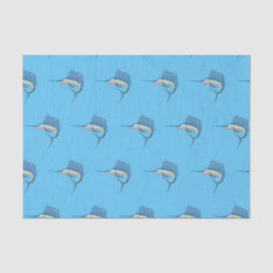Swordfish sailfish fun cartoon illustration tissue paper