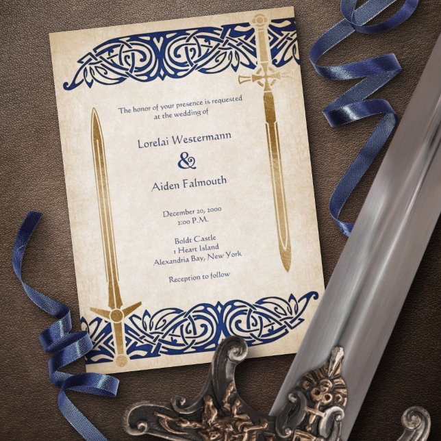 Swords Celtic Wedding Invitation (Creator Uploaded)