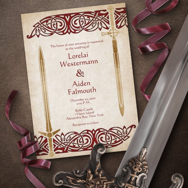 Swords Celtic Wedding Invitation (Creator Uploaded)