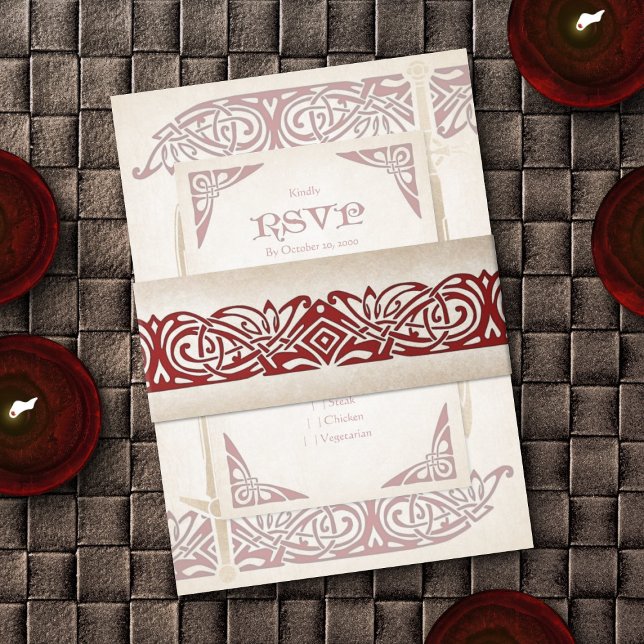 Swords Celtic Wedding Invitation Belly Band (Creator Uploaded)
