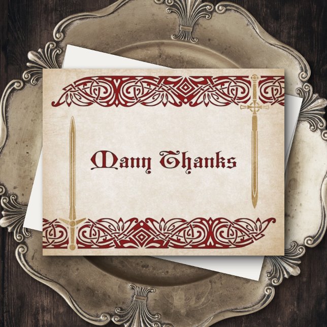 Swords Celtic Wedding Thank You Card (Creator Uploaded)