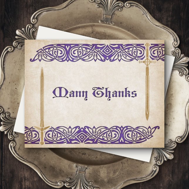 Swords Celtic Wedding Thank You Card (Creator Uploaded)