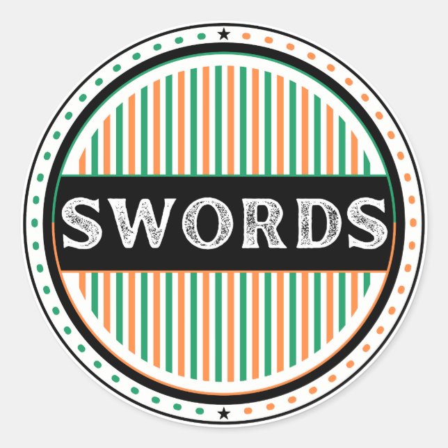 Swords City Pride Emblem – Irish Identity Classic Round Sticker (Front)