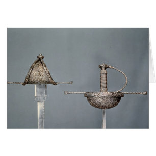 Swords: cup-hilted rapier of chiselled steel