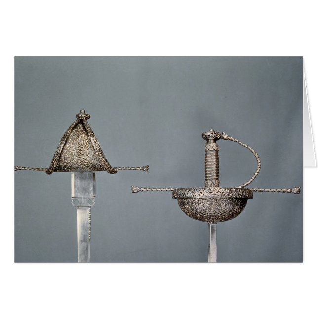 Swords: cup-hilted rapier of chiselled steel (Front Horizontal)