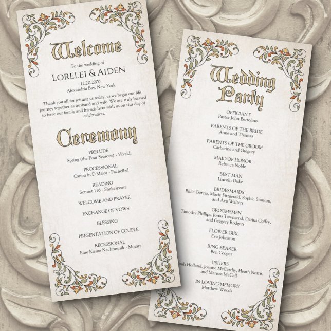 Swords Gamer Fantasy Wedding Program (Creator Uploaded)