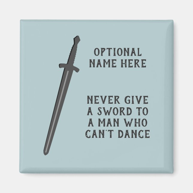 Swordsman - Dancer Theme Customisable Words Magnet (Front)