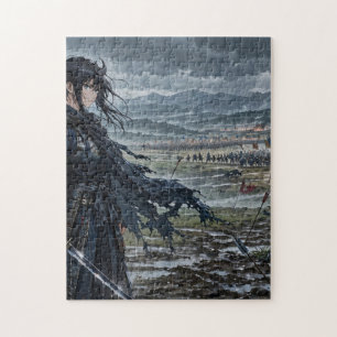 Swordswoman on the Battlefield Jigsaw Puzzle