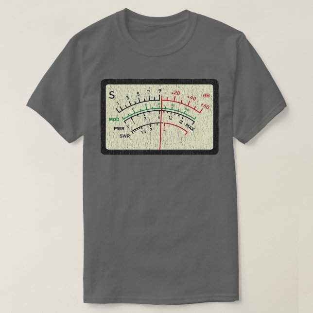 SWR Metre Amateur Ham Radio Novelty Distressed  T-Shirt (Design Front)