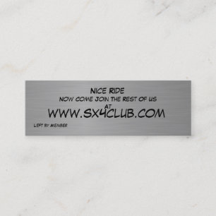 SX4 Spotters Card