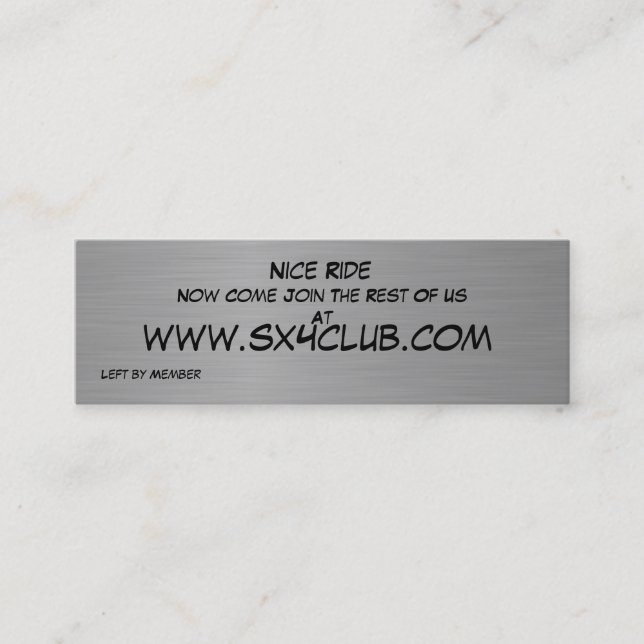 SX4 Spotters Card (Front)