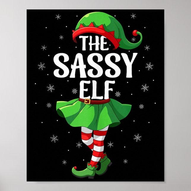 Sy Elf Christmas Girls Women Elf Squad Xmas Family Poster (Front)