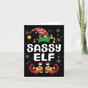 Sy Elf Family Matching Christmas Funny Card