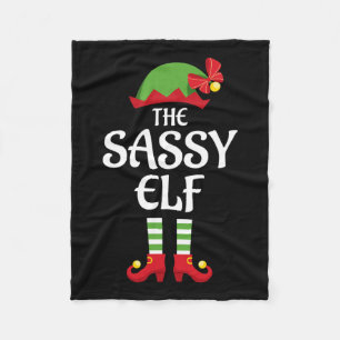 Sy Elf Family Matching Group Christmas  Fleece Blanket
