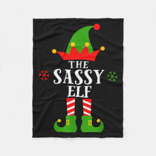 Sy Elf Funny Matching Family Group Christmas Pajam Fleece Blanket
