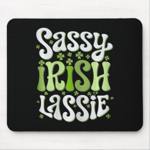 Sy Irish Lie St Patricks Day Women Girls Shamrock Mouse Pad