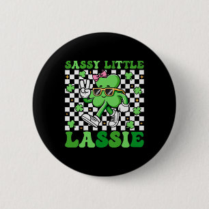 Sy Little Lie St Patricks Day Girls Kids Groovy 6 Cm Round Badge