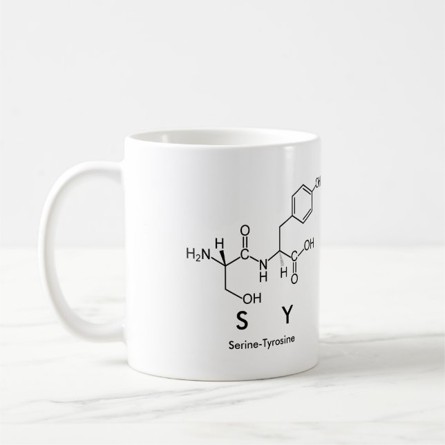 Sy peptide name mug (Left)