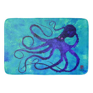 Sybille's Octopus - Large Bath Mat