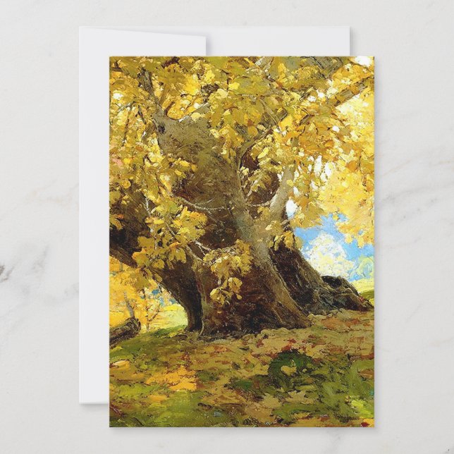 Sycamore in Autumn by Edgar Payne Invitation (Front)