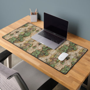 Sycamore Tree Bark Moss Lichen Desk Mat