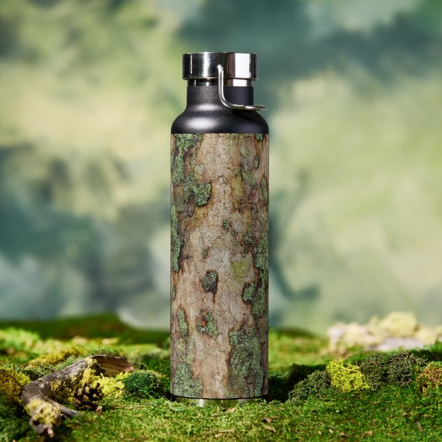 Sycamore Tree Bark Moss Lichen Water Bottle (Outdoor)