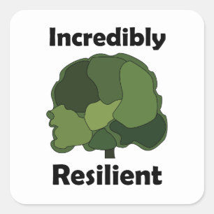Sycamore Tree Incredibly Resilient Inspirational Square Sticker