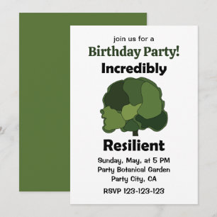 Sycamore Tree Resilient Inspirational Birthday Invitation