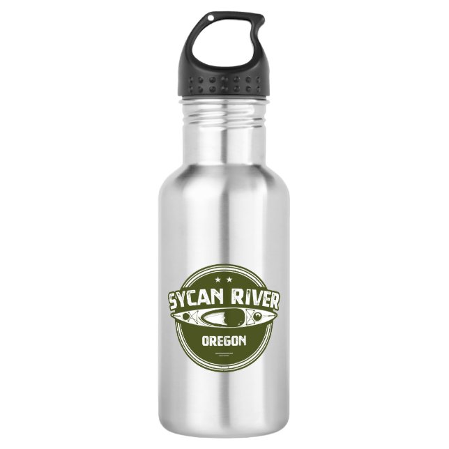 Sycan River Oregon Kayaking 532 Ml Water Bottle (Front)