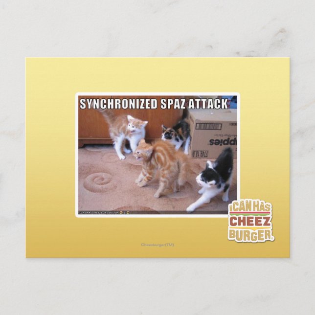 Sychronized Spaz Attack Postcard (Front)