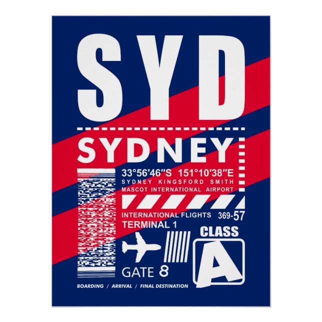 SYD Sydney Airport Poster (Front)