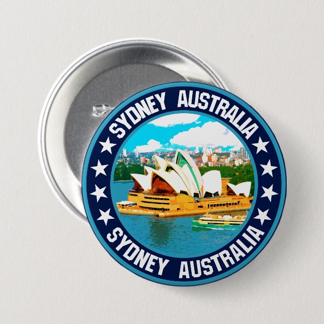 Sydney                                             7.5 cm round badge (Front & Back)