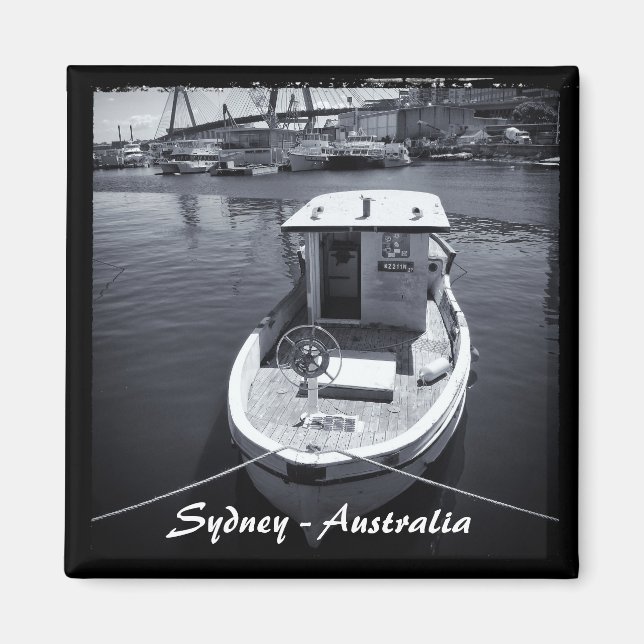 Sydney - Australia, Boat, Bridge (Fridge Magnet) Magnet (Front)