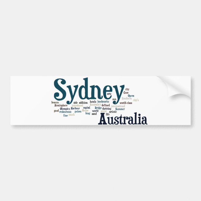 Sydney, Australia Bumper Sticker (Front)