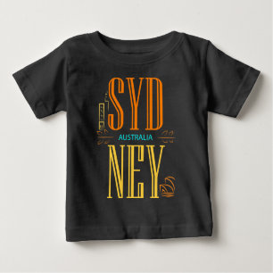 Sydney Australia City Sign Baby T-Shirt