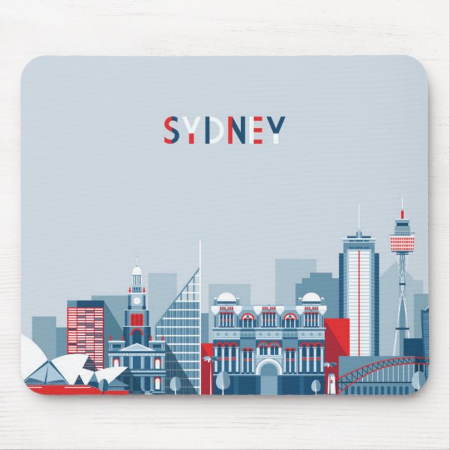 Sydney Australia City Skyline Mouse Pad (Front)