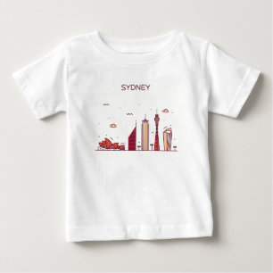 Sydney, Australia   Doodle Skyline Baby T-Shirt