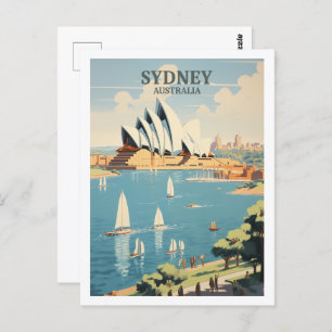 Sydney Australia Famous Vintage Travel Place Postcard