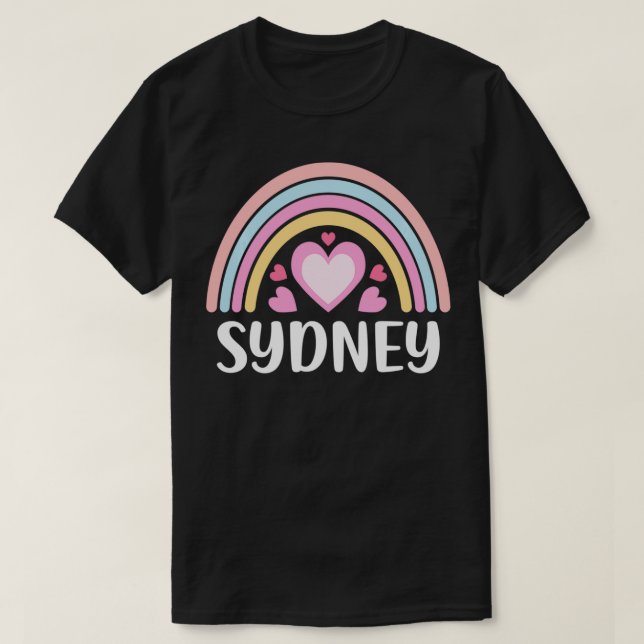 Sydney Australia for Women Rainbow Hearts Pullover (Design Front)