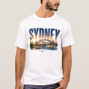 Sydney Australia Harbour Bridge Pacific Coast 🗺️ T-Shirt