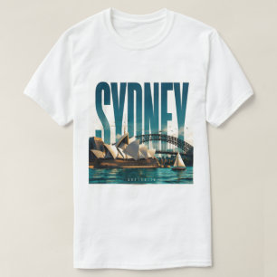 Sydney Australia Harbour Landmarks & Coastal Life T-Shirt