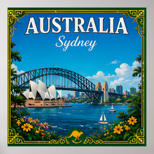 🌏 Sydney Australia Memory From Harbour 🌏 Poster